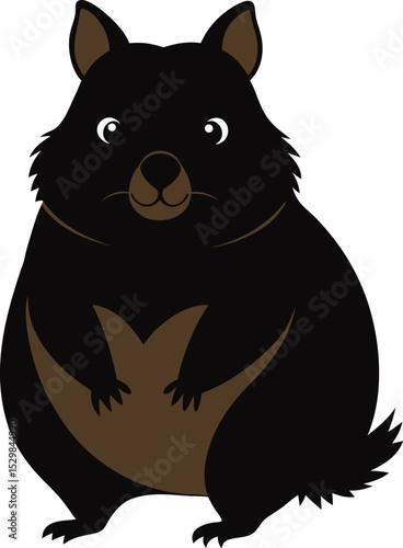 Cute cartoon mammal squirrel on a branch vector illustration