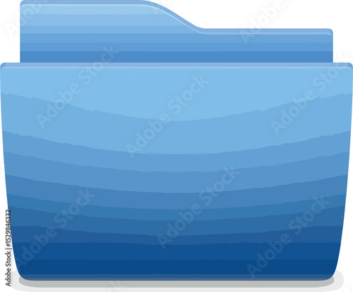 Blue File Icon: A digitally rendered file icon in shades of blue, suggesting organization and storage, representing information and data management.