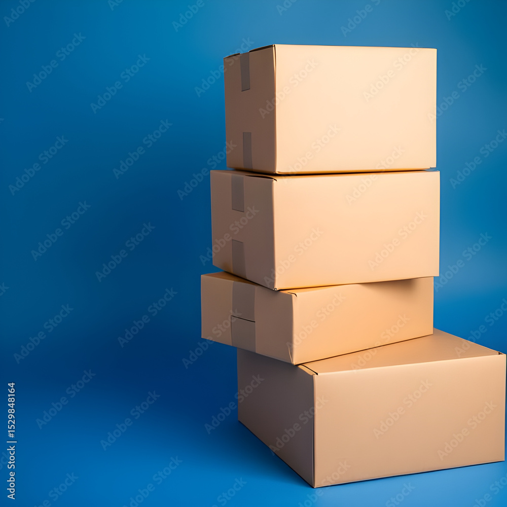 Obraz premium stack of cardboard boxes