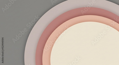 Abstract Pastel Circles Background Soft Pink, Beige, and Gray Hues