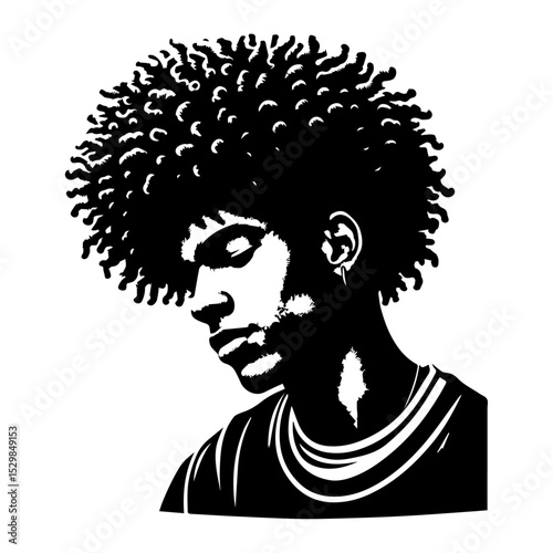 A black vector image of a flat-top haircut.