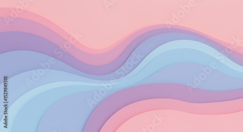 Abstract Pastel Wave Background Soft Pink, Purple, and Blue Swirls