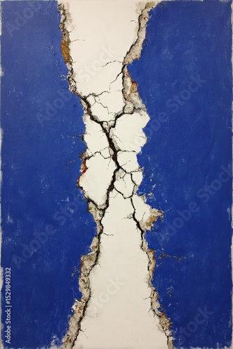 Cracked wall art urban gallery artwork display contemporary environment artistic perspective