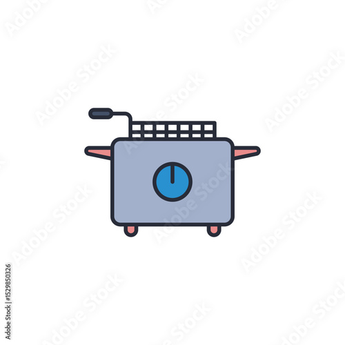 deep fryer icon. projector Symbol sign for mobile concept and web design. Vector icon, Logo illustration, Vector graphics