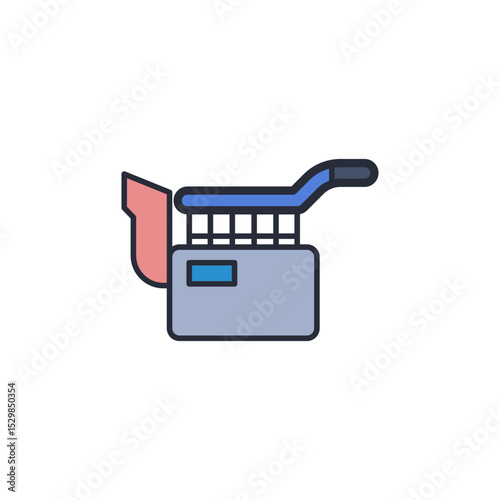 deep fryer icon. projector Symbol sign for mobile concept and web design. Vector icon, Logo illustration, Vector graphics