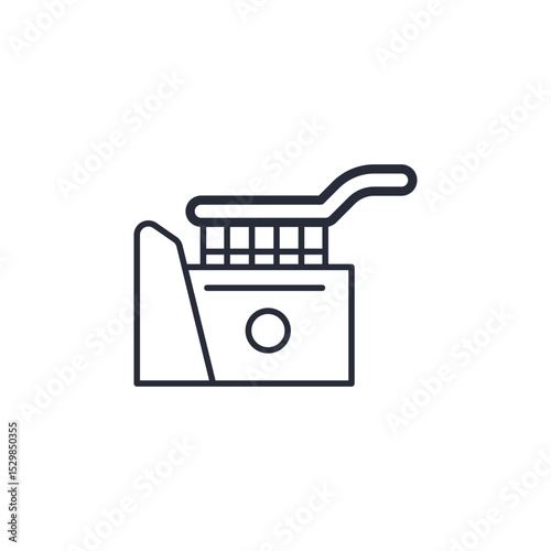 deep fryer icon. projector Symbol sign for mobile concept and web design. Vector icon, Logo illustration, Vector graphics