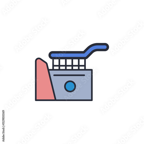 deep fryer icon. projector Symbol sign for mobile concept and web design. Vector icon, Logo illustration, Vector graphics