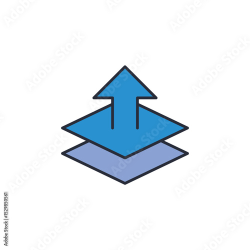 layer icon. projector Symbol sign for mobile concept and web design. Vector icon, Logo illustration, Vector graphics