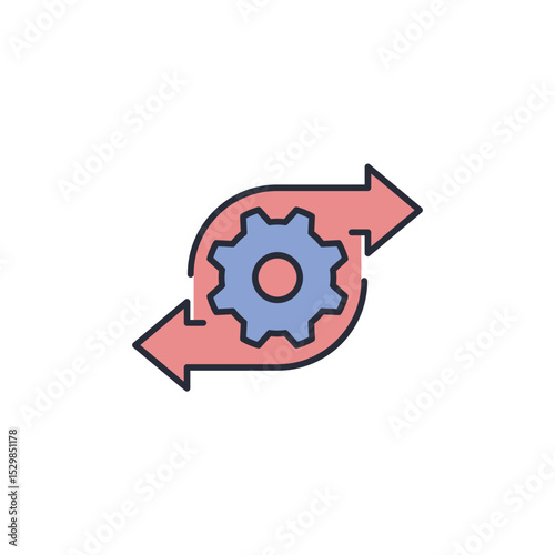 gear icon. projector Symbol sign for mobile concept and web design. Vector icon, Logo illustration, Vector graphics