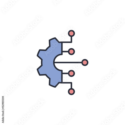 gear icon. projector Symbol sign for mobile concept and web design. Vector icon, Logo illustration, Vector graphics