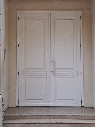 old wooden door with white background