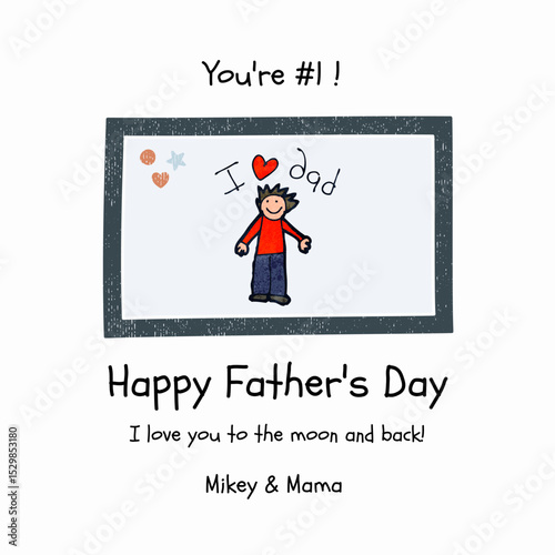 Cute Whiteboard Happy Father's Day Instagram Post