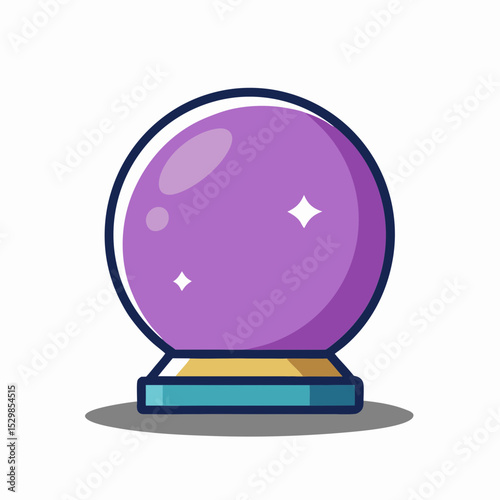 Whimsical Fortune Telling Crystal Ball with Glimmering Stars for Divination