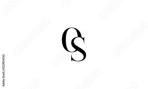 OS initial letters, monogram logo