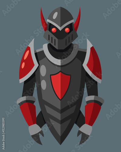 Though the armor may seem to protect it also serves as a barrier keeping others at arms length and shielding the vulnerability within.. Vector illustration