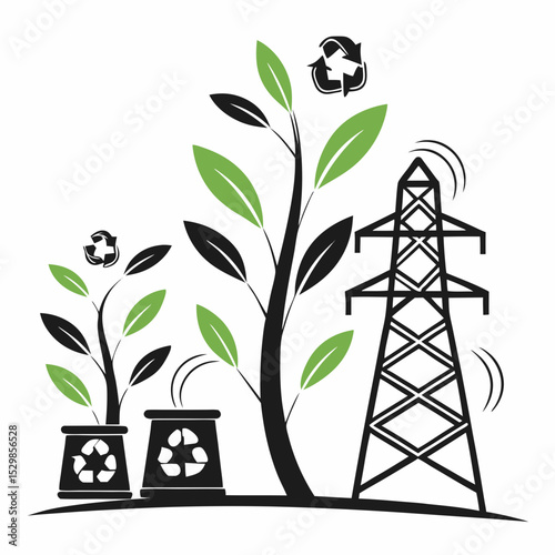 Green energy sustainable power recycling nature