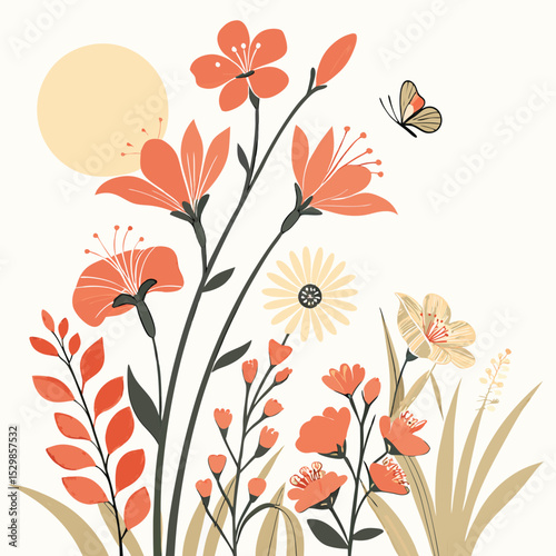 Elegant floral design element, isolated flowers, transparent background