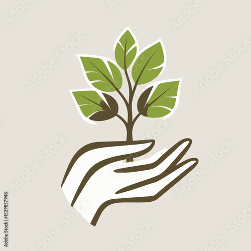 Hands nurturing a vibrant green plant, symbolizing environmental care and the concept of life's growth