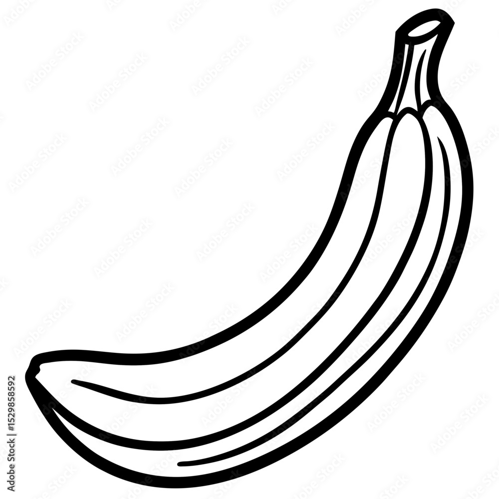 Banana Vector on White Background Banana Vector on White Background