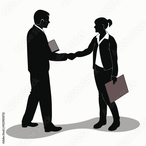 Business people handshake agreement deal success