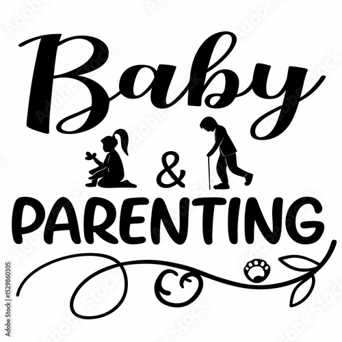 Baby and parenting stages life cycle illustration