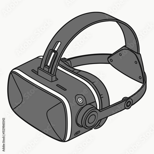 Virtual reality headset modern technology device