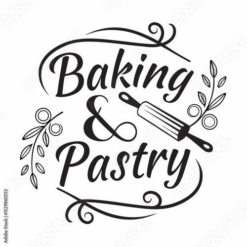 Baking pastry design rolling pin flour sweets