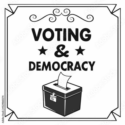 Voting and democracy ballot box election day