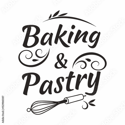 Baking pastry design whisk rolling pin flour