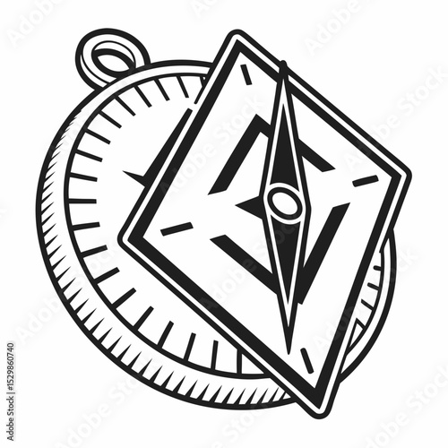 Compass and protractor navigation tool design