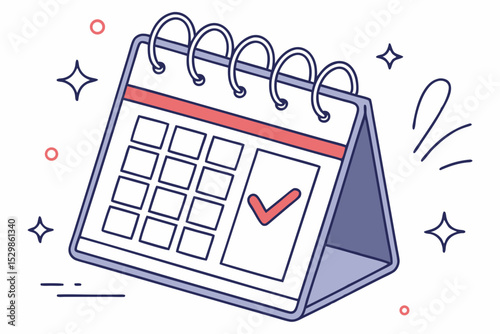 calendar check icon task complete focus