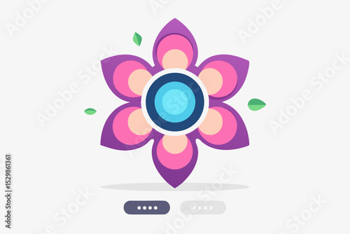 calm loading spinner flower bloom icon