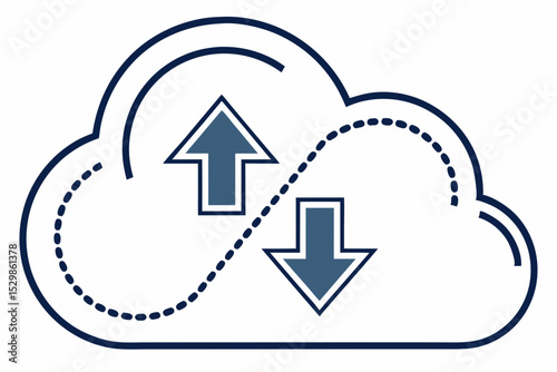 cloud icon upload download arrows