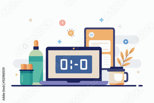 digital clock with essential oils