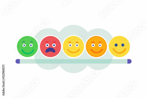 mood scale with face emojis