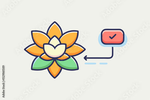 notification turning into flower