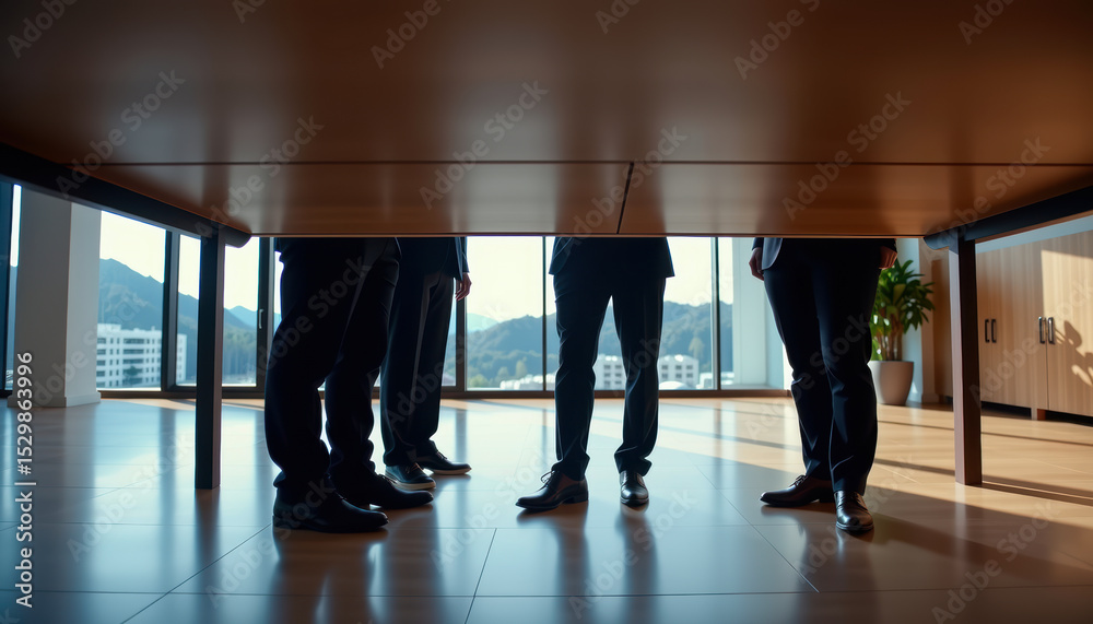 Fototapeta premium Business Meeting Perspectives Under Table