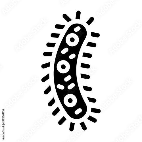 Bacteria Vector Glyph Icon Design
