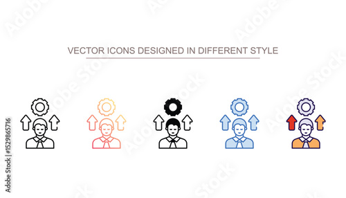 Personal Development icon design with white background stock illustration