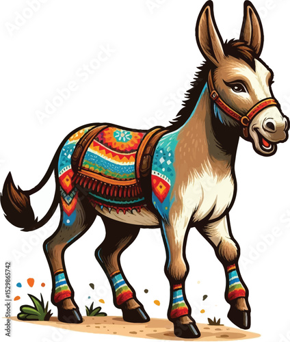 a vector illustration Donkey