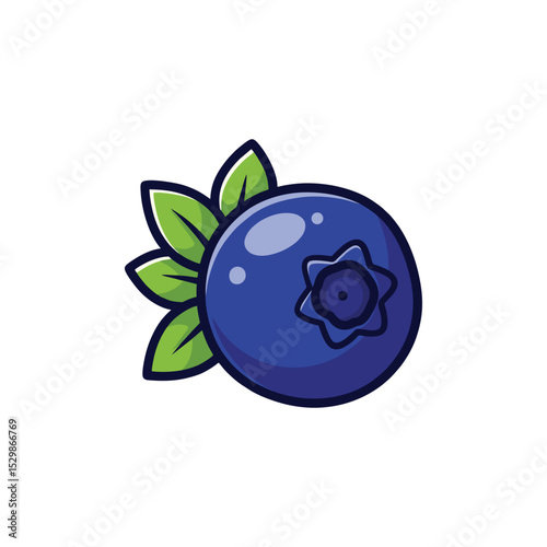 vector illustration of a blue berry logo