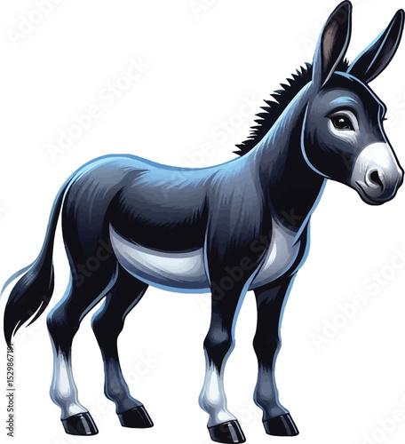 a vector illustration Donkey