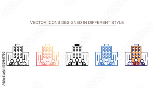 Cooperate Business icon design with white background stock illustration