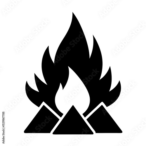 Simple black bird silhouette image