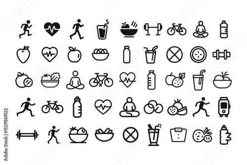 Healthy Lifestyle Icons