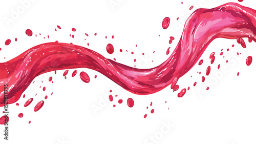 Detailed Blood Vessel Artery Vector Isolated Illustration for Medical Professionals