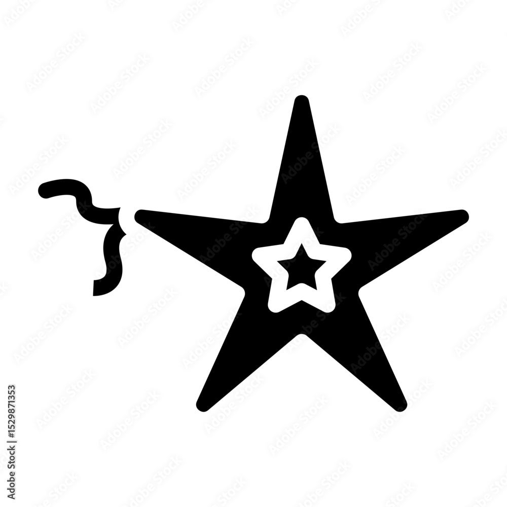 Mexican Flag with Stars Vector Glyph Icon Design Mexican Flag with Stars Vector Glyph Icon Design