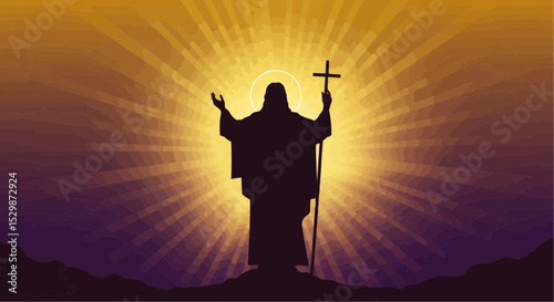jesus christ silhouette illustration