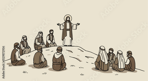 illustration of jesus christ in the sermon on the mount