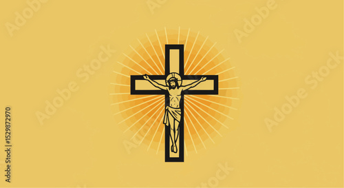 illustration of jesus christ crucified on the cross